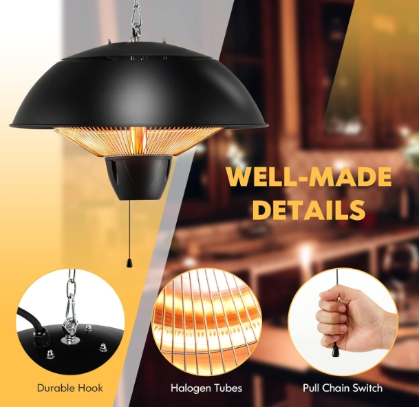 Electric outdoor heater waterproof